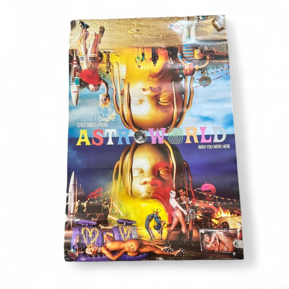 Travis Scott Cactus Jack Astroworld Music Festival Art Poster — 24” x 36”